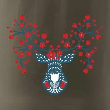 Folklor - jelen s červenými plody