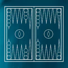 Backgammon černobílý