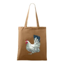 Slepice kreslená bílá