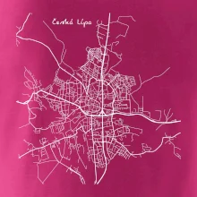 Česká Lípa - Mapa černobílá