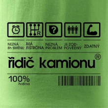 Čárový kód řidič kamionu