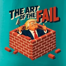 Donald Trump zazděný ve vlastní zdi