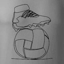 Fotbalový míč kopačka jedním tahem