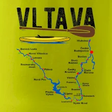 Mapa řeky Vltavy