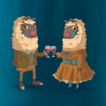 Alpaky s vínem pár