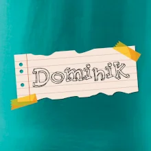 Papírek se jmenovkou - vlastní jméno