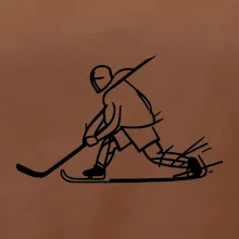 Kreslený hokejista tučnou fixou