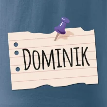 Papírek se jmenovkou - prso - vlastní jméno