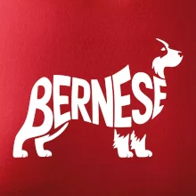 Bernese Mountain Dog nápis v těle