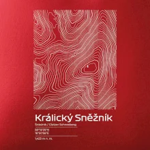 Králický Sněžník - vrstevnice v obdélníku