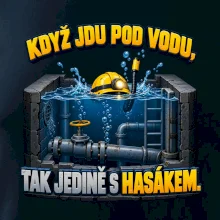 Instalatér pod vodou s hasákem