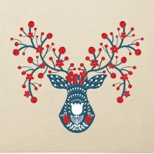 Folklor - jelen s červenými plody