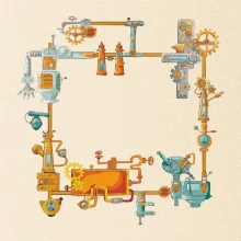 Steampunk barevná sestava