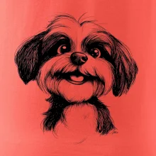 Lhasa Apso karikatura hlava