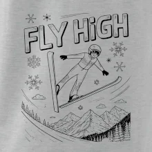 Černobílý skokan fly high