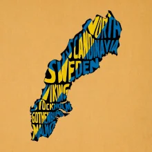 Mapy - názvy měst - Švédsko