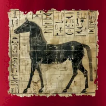 Egyptské hieroglyfy kůň