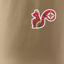 Folklor na prsu veverka