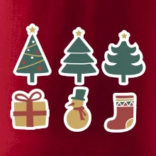 Vánoční sada - stromky a dárky