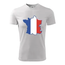 Francouzská vlajka mapa obrys