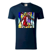 Vitráž - Ježíš a kříž