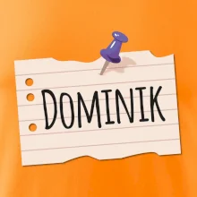 Papírek se jmenovkou - prso - vlastní jméno