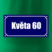 Jméno a věk - uliční cedule - modrá