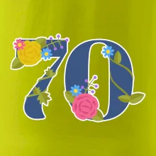 Květinové číslo kreslené - 70