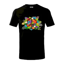 Peace symbol prorostlý květinami