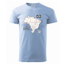 Brazílie mapa s názvy regionů