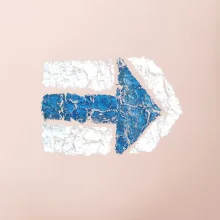 Párová turistická značka modrá