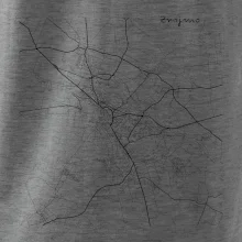 Černobílá mapa Znojmo