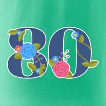 Květinové číslo kreslené - 80