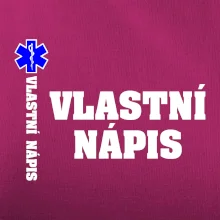 Hvězda života - vlastní nápis vpředu a vzadu