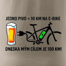 Jedno pivo = 10 km na E-bike. Dneska mým cílem je 100 km!