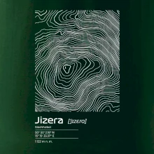 Jizera - vrstevnice v obdélníku