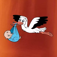 Čáp a miminko - kluk (Hana-creative)