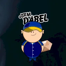 Jsem ďábel doručovatel modro žlutý