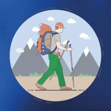 Barevný párový motiv na hory