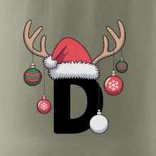 Vanoční rodinná trička - písmeno a čepice