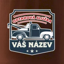 Odtahová služba - erb - červený nápis