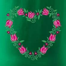 Červené tulipánové srdiečko (Pecka design)
