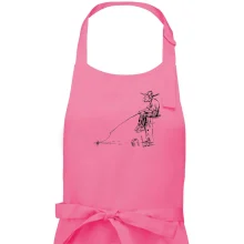 Kreslený rybář na pařezu