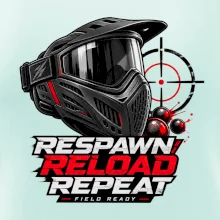 Paintballová maska respawn reload repeat