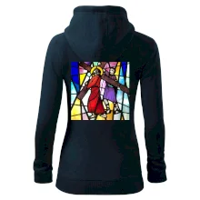 Vitráž - Ježíš a kříž