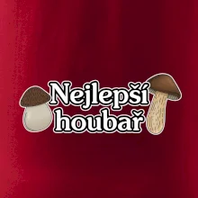 Nejlepší houbař - nápis s houbama