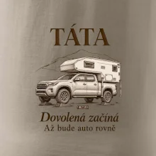 Táta dovolená začíná až bude auto rovně obytný pick-up