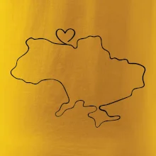Mapa Ukrajiny - srdce Mapa Ukrajiny - srdce