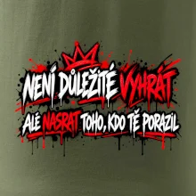 Není důležité vyhrát - pouliční graffiti s červenými tahy