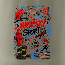 Hasičský sport - kreslené vybavení a terč